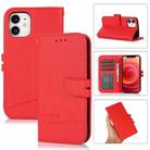 For iPhone 12 mini Cross Texture Horizontal Flip Leather Phone Case (Red) - 1