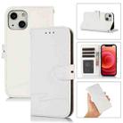 For iPhone 13 mini Cross Texture Horizontal Flip Leather Phone Case (White) - 1