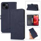 For iPhone 13 Cross Texture Horizontal Flip Leather Phone Case(Dark Blue) - 1