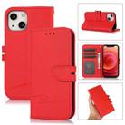 For iPhone 13 Pro Cross Texture Horizontal Flip Leather Phone Case (Red) - 1