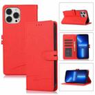 For iPhone 13 Pro Max Cross Texture Horizontal Flip Leather Phone Case (Red) - 1