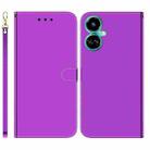 For Tecno Camon 19 Pro 5G Imitated Mirror Surface Horizontal Flip Leather Phone Case(Purple) - 1