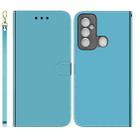 For Tecno Spark 6 GO Imitated Mirror Surface Horizontal Flip Leather Phone Case(Blue) - 1