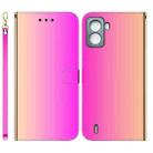 For Tecno Pop 6 No Fingerprints Imitated Mirror Surface Horizontal Flip Leather Phone Case(Gradient Color) - 1