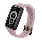 For Huawei Band 6 Silicone Watch Band(Pink Grey) - 1