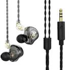 QKZ AK6 MAX In-ear Dynamic Subwoofer Wire-controlled Earphone, Version:Standard Version(Transparent Black) - 1