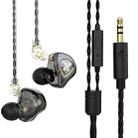 QKZ AK6 MAX In-ear Dynamic Subwoofer Wire-controlled Earphone, Version:with Mic Version(Transparent Black) - 1