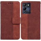 For Infinix Note 12 G96/X670 Geometric Embossed Leather Phone Case(Brown) - 1