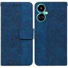 For Tecno Camon 19 Geometric Embossed Leather Phone Case(Blue) - 1