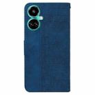 For Tecno Camon 19 Geometric Embossed Leather Phone Case(Blue) - 3
