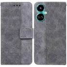 For Tecno Camon 19 Geometric Embossed Leather Phone Case(Grey) - 1
