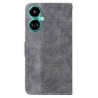 For Tecno Camon 19 Geometric Embossed Leather Phone Case(Grey) - 3