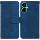 For Tecno Camon 19 Pro 5G Geometric Embossed Leather Phone Case(Blue) - 1