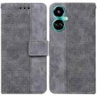 For Tecno Camon 19 Pro 5G Geometric Embossed Leather Phone Case(Grey) - 1