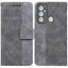 For Tecno Spark 6 GO Geometric Embossed Leather Phone Case(Grey) - 1