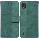 For Nokia C2 2nd Edition Geometric Embossed Leather Phone Case(Green) - 1