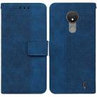 For Nokia C21 Geometric Embossed Leather Phone Case(Blue) - 1