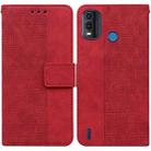 For Nokia G11 Plus Geometric Embossed Leather Phone Case(Red) - 1