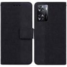For OPPO A57 2022 4G/A57 2022 5G/Realme Q5i/Realme V23 5G/Realme Narzo 50 5G/A77 5G Geometric Embossed Leather Phone Case(Black) - 1