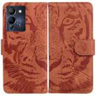 For Infinix Note 12 G96/X670 Tiger Embossing Pattern Horizontal Flip Leather Phone Case(Brown) - 1