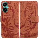 For Tecno Camon 19 Pro 5G Tiger Embossing Pattern Horizontal Flip Leather Phone Case(Brown) - 1