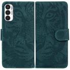 For Tecno Pova 3 LE7 Tiger Embossing Pattern Horizontal Flip Leather Phone Case(Green) - 1