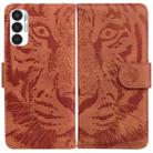 For Tecno Pova 3 LE7 Tiger Embossing Pattern Horizontal Flip Leather Phone Case(Brown) - 1