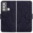 For Tecno Spark 6 GO Tiger Embossing Pattern Horizontal Flip Leather Phone Case(Black) - 1