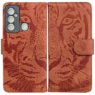 For Tecno Spark 6 GO Tiger Embossing Pattern Horizontal Flip Leather Phone Case(Brown) - 1