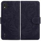 For Nokia C2 2nd Edition Tiger Embossing Pattern Horizontal Flip Leather Phone Case(Black) - 1