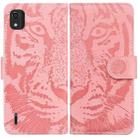 For Nokia C2 2nd Edition Tiger Embossing Pattern Horizontal Flip Leather Phone Case(Pink) - 1