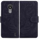 For Nokia C21 Tiger Embossing Pattern Horizontal Flip Leather Phone Case(Black) - 1