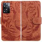 For OPPO A57 2022 4G/A57 2022 5G/Realme Q5i/Realme V23 5G/Realme Narzo 50 5G/A77 5G Tiger Embossing Pattern Horizontal Flip Leather Phone Case(Brown) - 1