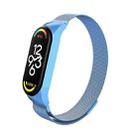 For Xiaomi Mi Band 7 Milanese Metal Watch Band(Pearlescent Blue) - 1