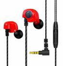 QKZ SK5 In-ear Subwoofer Wire-controlled Music Earphone with Mic(Red) - 1