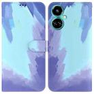 For Tecno Camon 19 Watercolor Pattern Horizontal Flip Leather Phone Case(Winter Snow) - 1