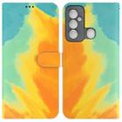 For Tecno Spark 6 GO Watercolor Pattern Horizontal Flip Leather Phone Case(Autumn Leaf Color) - 1