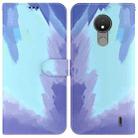 For Nokia C21 Watercolor Pattern Horizontal Flip Leather Phone Case(Winter Snow) - 1