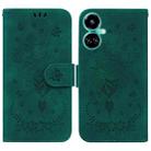 For Tecno Camon 19 Butterfly Rose Embossed Leather Phone Case(Green) - 1