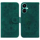 For Tecno Camon 19 Pro 5G Butterfly Rose Embossed Leather Phone Case(Green) - 1