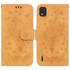 For Nokia C2 2nd Edition Butterfly Rose Embossed Leather Phone Case(Yellow) - 1