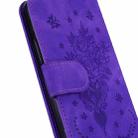 For Nokia C2 2nd Edition Butterfly Rose Embossed Leather Phone Case(Purple) - 4