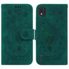 For Nokia C2 2nd Edition Butterfly Rose Embossed Leather Phone Case(Green) - 1