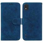 For Nokia C2 2nd Edition Butterfly Rose Embossed Leather Phone Case(Blue) - 1