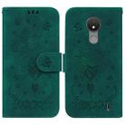 For Nokia C21 Butterfly Rose Embossed Leather Phone Case(Green) - 1