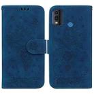 For Nokia G11 Plus Butterfly Rose Embossed Leather Phone Case(Blue) - 1