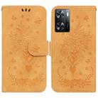 For OPPO A57 2022 4G/A57 2022 5G/Realme Q5i/Realme V23 5G/Realme Narzo 50 5G/A77 5G Butterfly Rose Embossed Leather Phone Case(Yellow) - 1