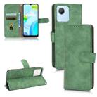 For Realme C30 4G Skin Feel Magnetic Flip Leather Phone Case(Green) - 1