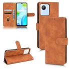For Realme C30 4G Skin Feel Magnetic Flip Leather Phone Case(Brown) - 1