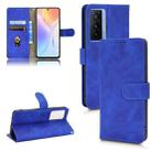 For vivo X70 Skin Feel Magnetic Flip Leather Phone Case(Blue) - 1